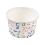 230.27-COPPETTE GELATI PAROLE 120 ML 210 + 18 PE G/M2 Ø7,7x4,7 CM BIANCO CARTONE (50 u.)