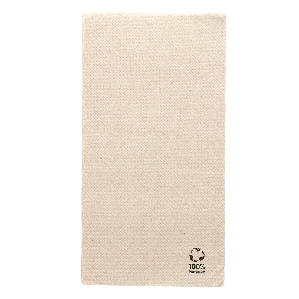 230.87-TOVAGLIOLI ECOLABEL P. 1/8 'DOUBLE POINT'  19 G/M2 40x40 CM NATURALE TISSUE RICICLATO (50 u.)