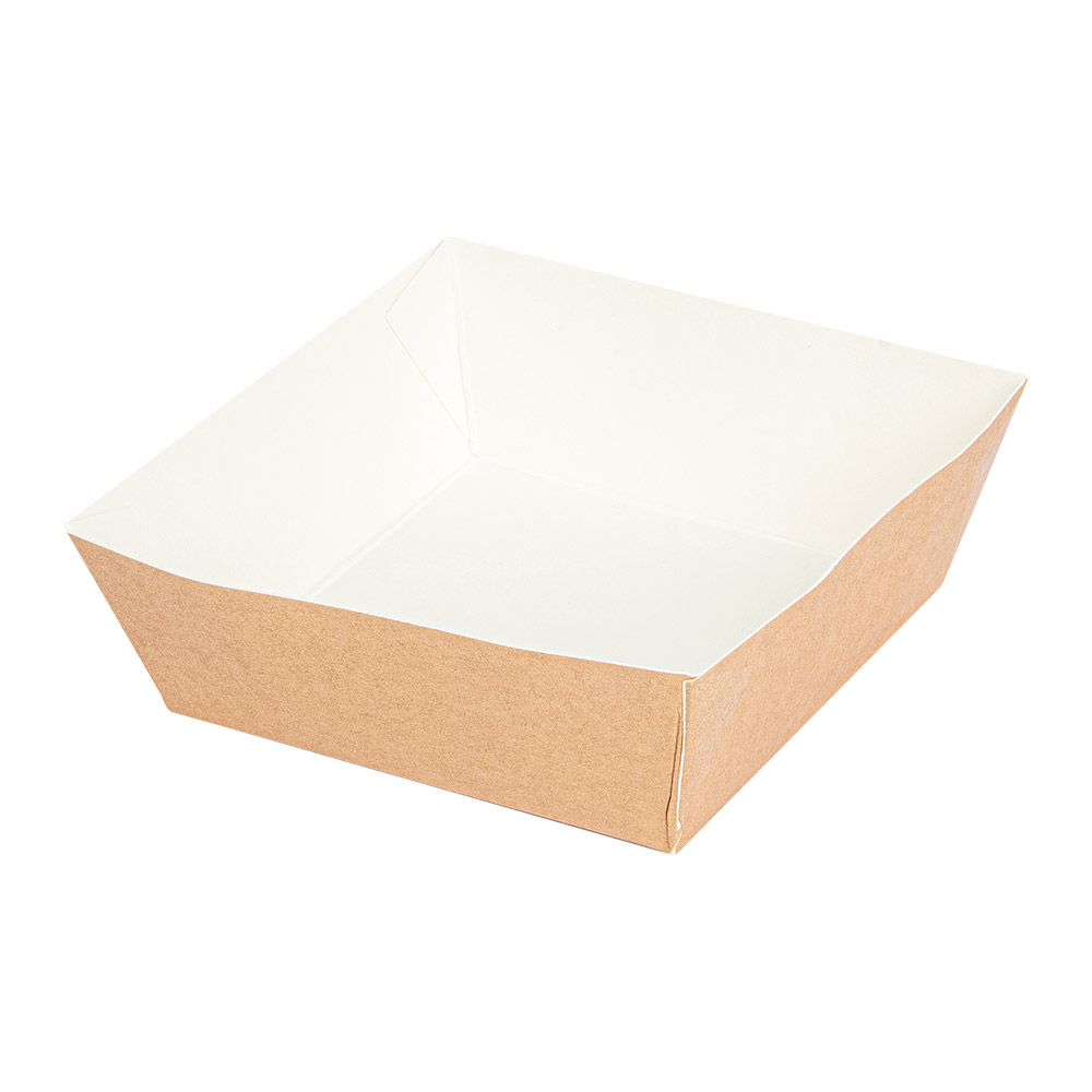 211.82-DELI-BARCHETTA  210 + 15 PE G/M2 7x7x3 CM MARRONE CARTONE (100 u.)