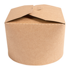 256.85-RICIPIENTI INSALATA 1000 ML 275 + 25 PE G/M2 Ø12,3x8,5 CM NATURALE KRAFT (50 u.)