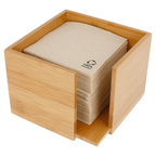 210.39-DISPENSER TOVAGLIOLI 'BAMBOO'  13,5x13,5x10 CM NATURALE BAMBÙ