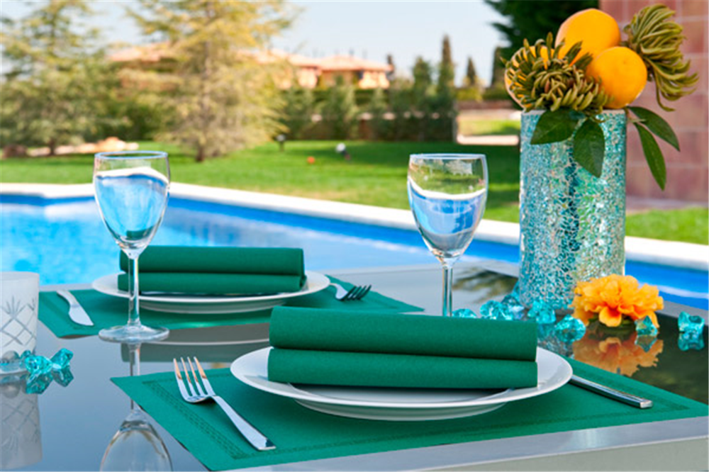 166.09-TOVAGLIOLI  55 G/M2 40x40 CM VERDE GIAGUARO AIRLAID (50 u.)