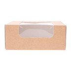 253.36-CONTENITORI SUSHI+FINESTRA 'THEPACK'  10x10x4 CM MARRONE CARTONE NANO-MICRO + OPP (50 u.)