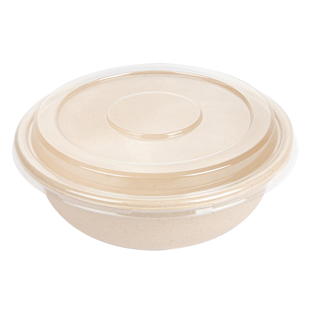 254.11-COMBO INSALATIERA+COPPERCHIO BIONIC 750 ML Ø 17,5x7,8 CM NATURALE BAGASSA (50 u.)