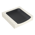 273.92-CONTENITORI SUSHI+FINESTRA 'THEPACK' KINTSU  23x23x5 CM BIANCO/NERO CARTÓN NANO-MICRO + PE + OPP (50 u.)