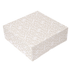 253.34-SCATOLE PER PASTICCERIA SENZA FINESTRA 'THEPACK' DECO  28x28x10 CM BIANCO CARTONE NANO-MICRO (50 u.)
