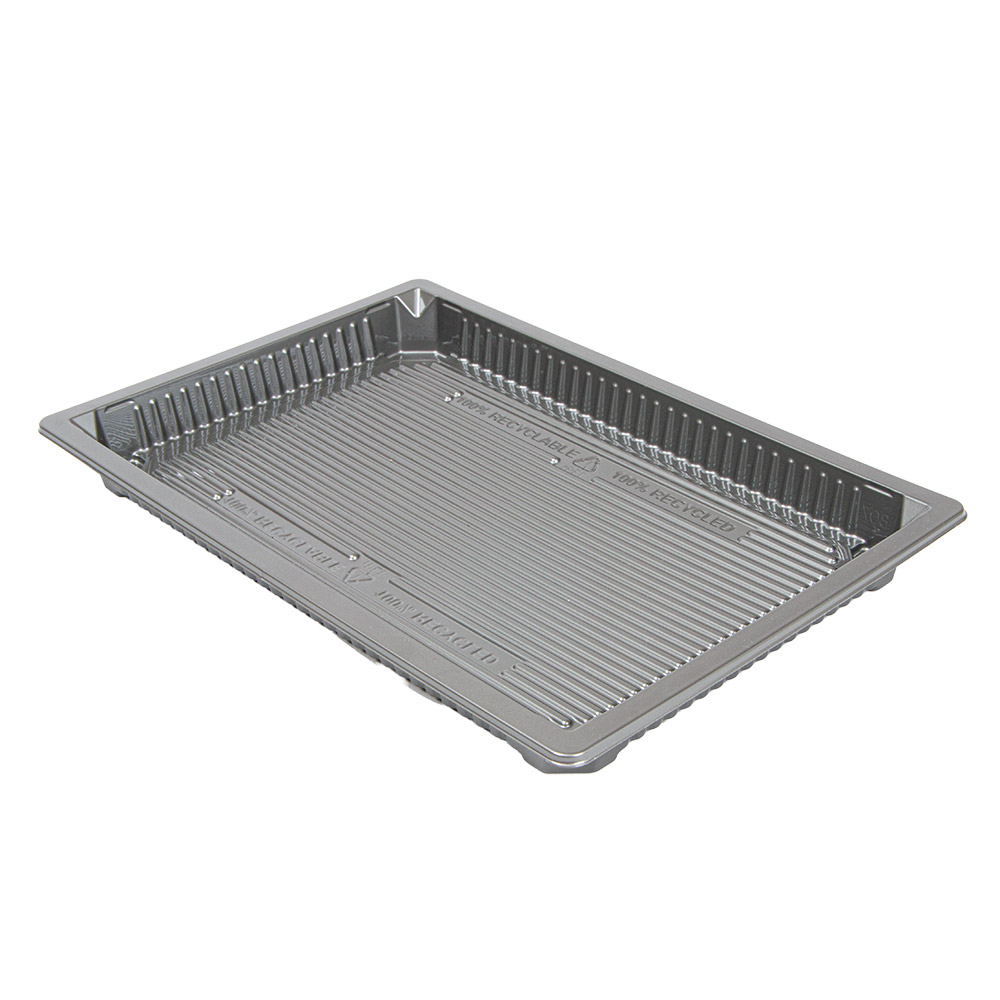 268.00-RECIPIENTI PER "SUSHI" 442 ML 22,9x15,5x2,1 CM ARGENTO RPET (140 u.)