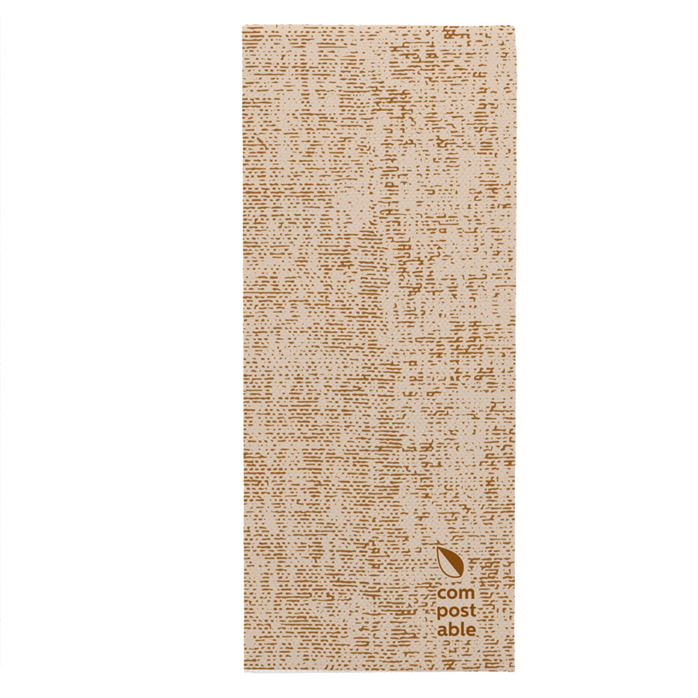 272.54-TOVAGLIOLI PIEGATO 1/8 'SLIM' TUNDRA 55 G/M2 33x40 CM CARAMELLO AIRLAID (50 u.)