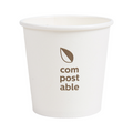 274.40-BICCHIERI BEVANDE FREDDE E CALDE 1 PARETE 'COMPOSTABLE' 120 ML - 4 oz 230 G/M2 Ø6,3/4,5x6 CM BIANCO CARTONE (50 u.)