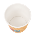 180.75-BICCHIERI BEVANDE CALDE DOPPIA PARETE  120 ML - 4 oz 230 + 250 + 18 PE G/M2 Ø6,2/4,5x6 CM MARRONE CARTONE (40 u.)