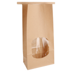 228.71-SACCHETTI SOS CON CHIUSURA CON FINESTRA 1800 GR 60 G/M2 + 25µ OPP 12+6,5x24,6 CM NATURALE KRAFT (50 u.)