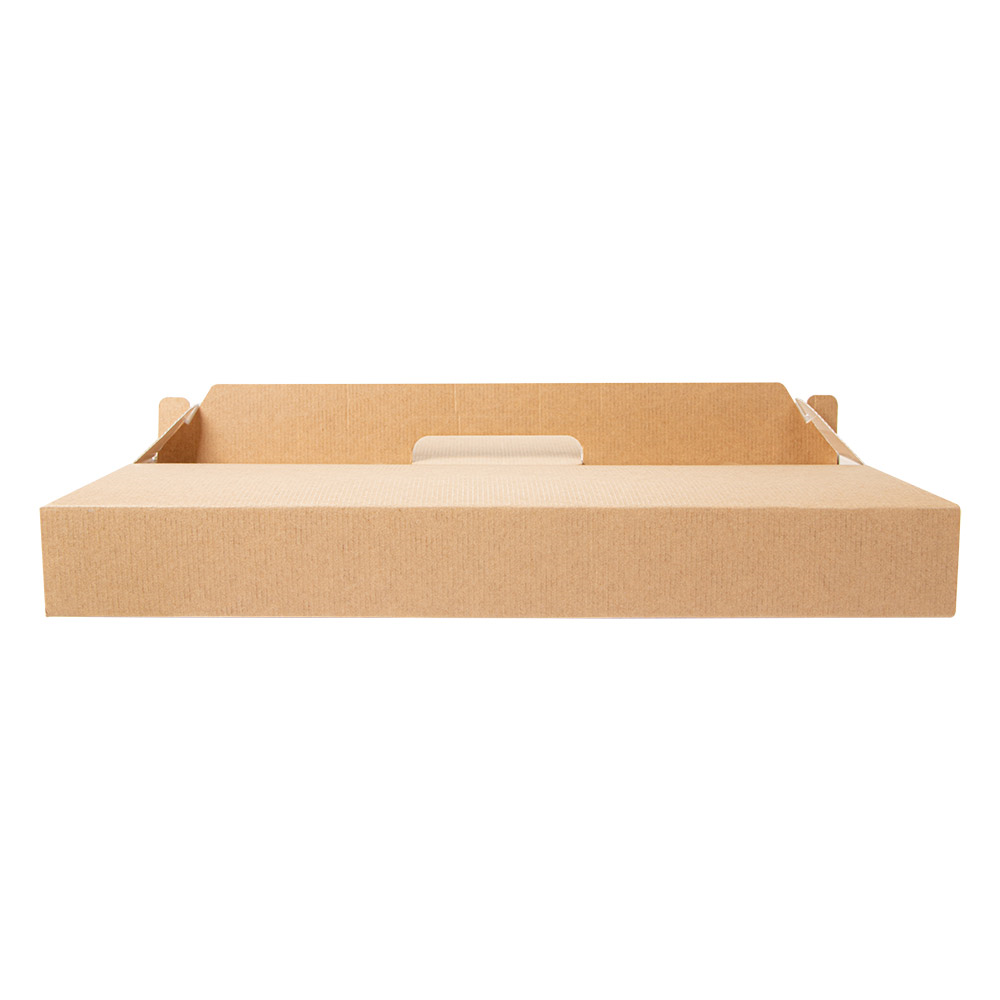 253.25-SCATOLA CON MANIGLIA   32x32x3,8 CM NATURALE CARTONE A MICROCANALI (100 u.)