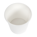 254.45-TERRINA PICCOLA 105 ML (3,5 oz) 210 + 18 PE G/M2 Ø6/4,5x5,8 CM BIANCO CARTONE (50 u.)