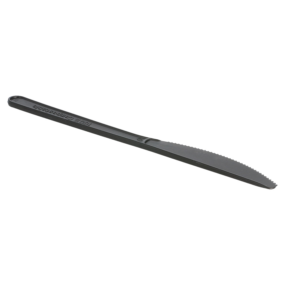 227.25-COLTELLI  18 CM NERO CPLA (50 u.)