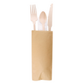228.23-SET 4/1 POSATE + TOVAGLIOLO 'WOOD' CLASSIC  20 CM NATURALE LEGNO (100 u.)