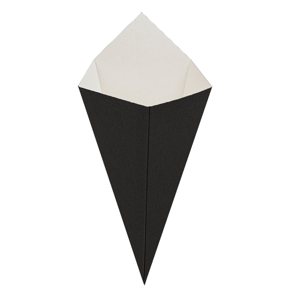252.23-CONI PER FRITTI 'THEPACK' 250 G 15,7x26,8 CM NERO CARTONE NANO-MICRO (200 u.)