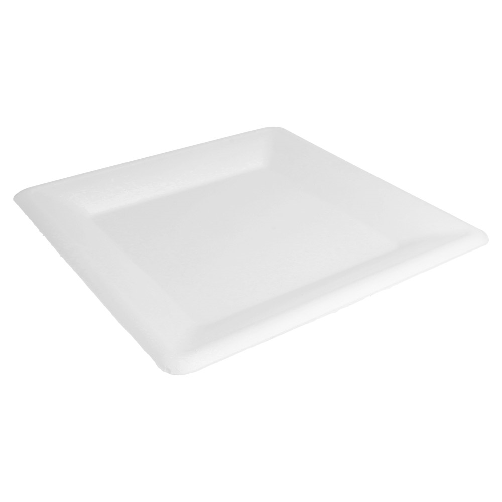 215.94-PIATTI QUADRAI 'BIONIC'  26,2x26,2x1,9 CM BIANCO BAGASSA (50 u.)