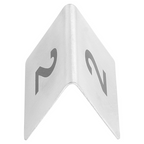 133.50-NUMERI PER TAVOLA DA 1 A 25  5,2x4,2 CM ARGENTO ACCIAIO INOX