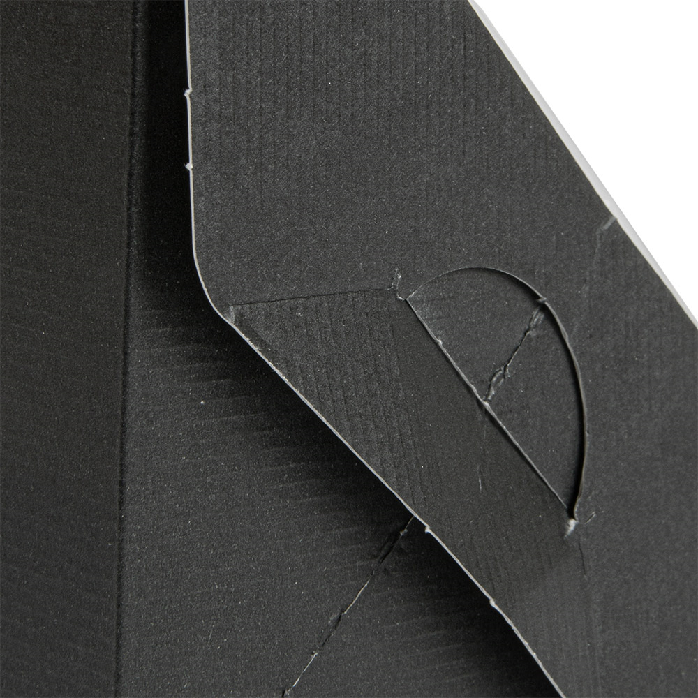 256.36-SCATOLE PANINO DOPPIO CON FINESTRA 'THEPACK'  12,4x12,4x7,5 CM NERO CARTONE NANO-MICRO + OPP (50 u.)