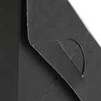 256.36-SCATOLE PANINO DOPPIO CON FINESTRA 'THEPACK'  12,4x12,4x7,5 CM NERO CARTONE NANO-MICRO + OPP (50 u.)