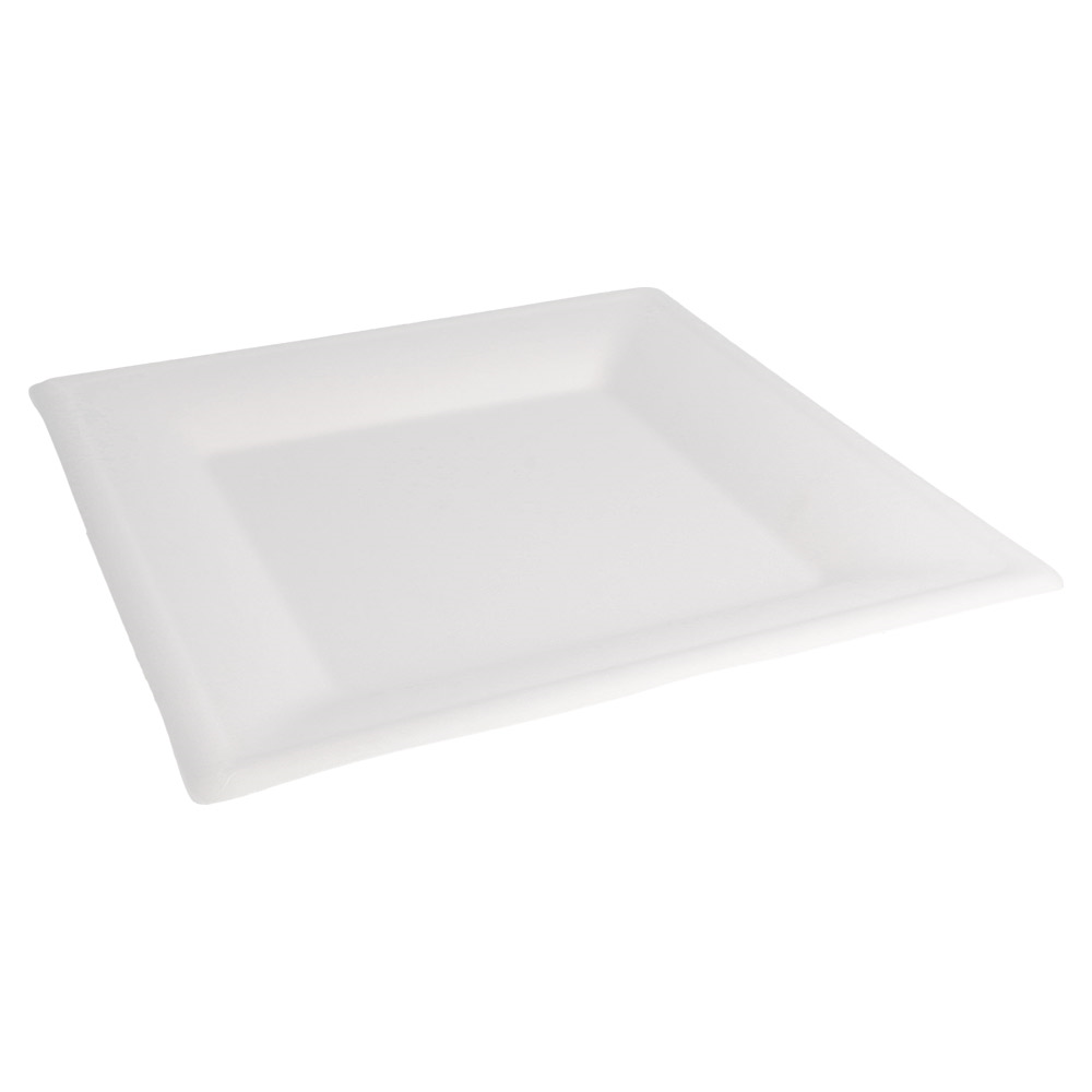 126.00-PIATTI QUADRATI 'BIONIC'  26,2x26,2x1,4 CM BIANCO BAGASSA (50 u.)