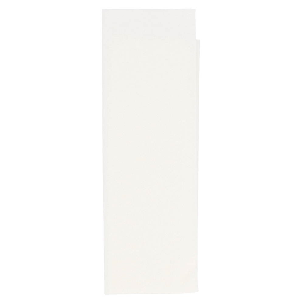 143.99-BUSTE PORTAPOSATE + TOVAGLIOLO 'JUST IN TIME OPEN' PIZZA 90 + 10PE G/M2 8,5x19,5 CM BIANCO AIRLAID (250 u.)