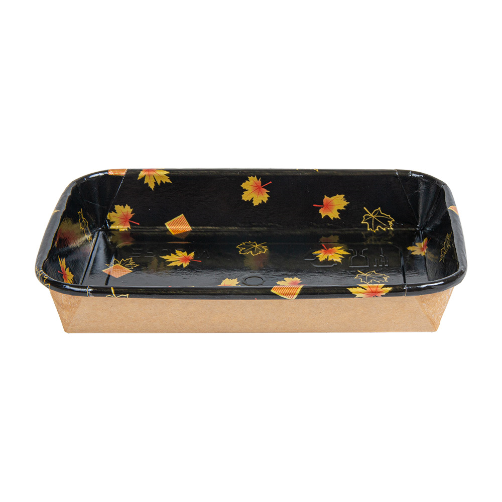 268.87-RECIPIENTI PER "SUSHI"  20PE + 280 +16PE G/M2 16,5x11,5x2,4 CM NERO KRAFT (50 u.)