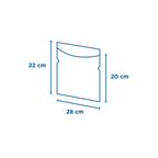 173.03-BUSTE CON FINESTRA DELI PACK 30 G/M2 + 13 PP 28x22/20 CM BIANCO KRAFT (500 u.)