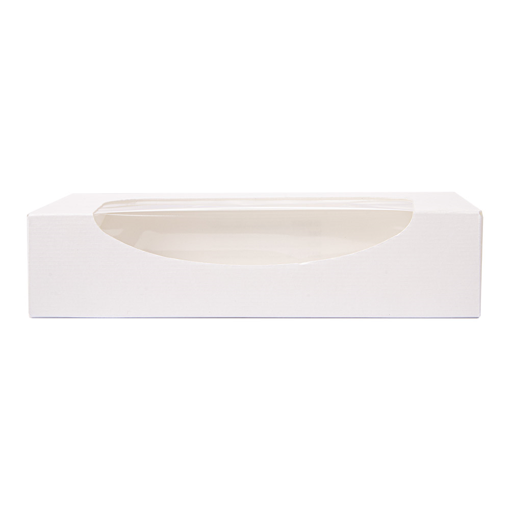 253.41-CONTENITORI SUSHI+FINESTRA 'THEPACK'  19,7x9x4,5 CM BIANCO CARTONE NANO-MICRO + OPP (50 u.)