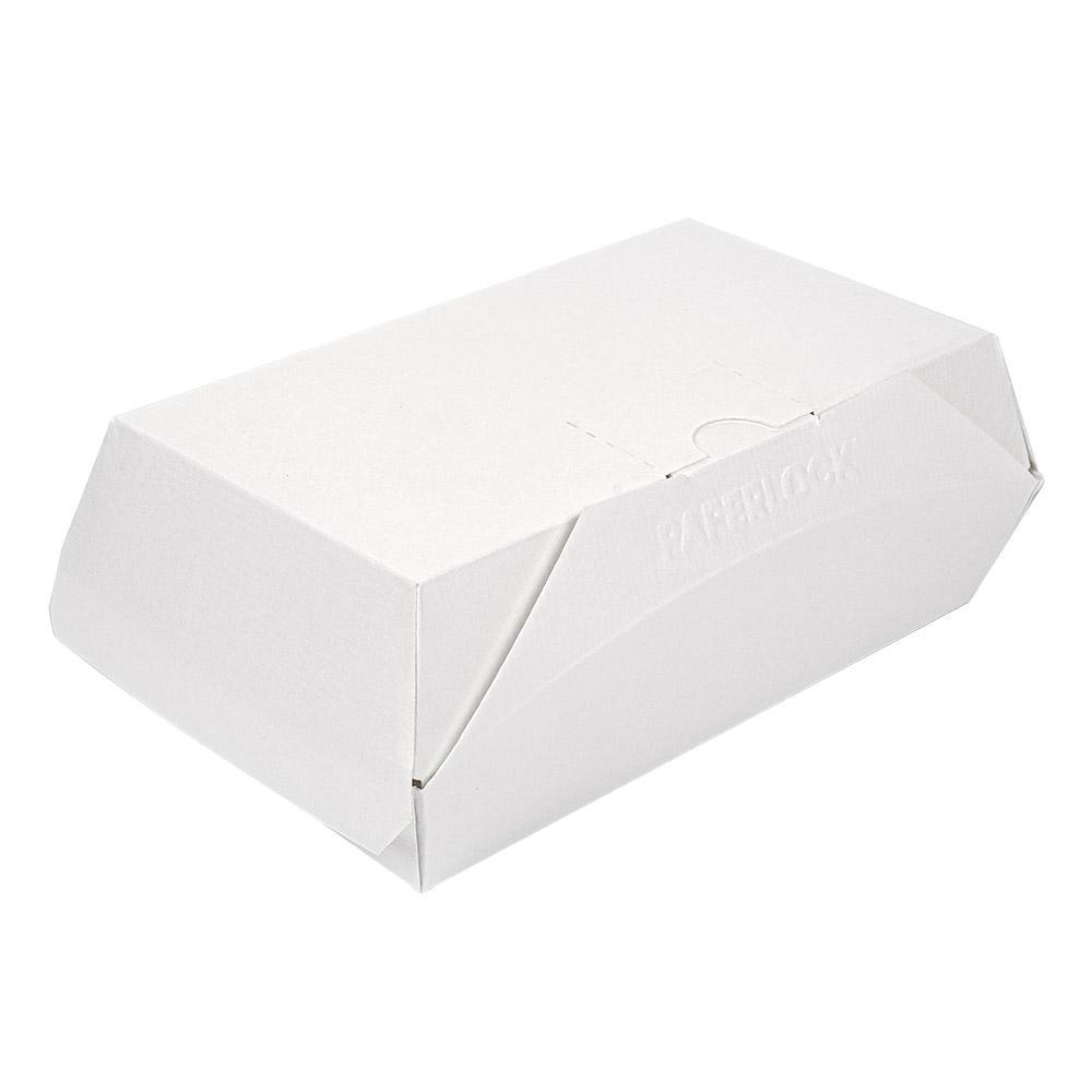 254.57-SCATOLE "LUNCH BOX" THEPACK 'PAPERLOCK'  19,5x12,5x7 CM BIANCO CARTONE NANO-MICRO (50 u.)