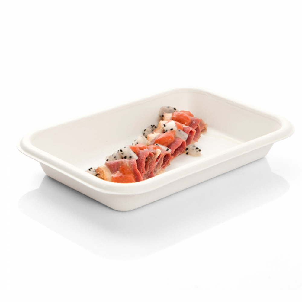 221.36-VASSOI 'BIONIC' 350 ML 18x12x2,5 CM BIANCO BAGASSA (50 u.)