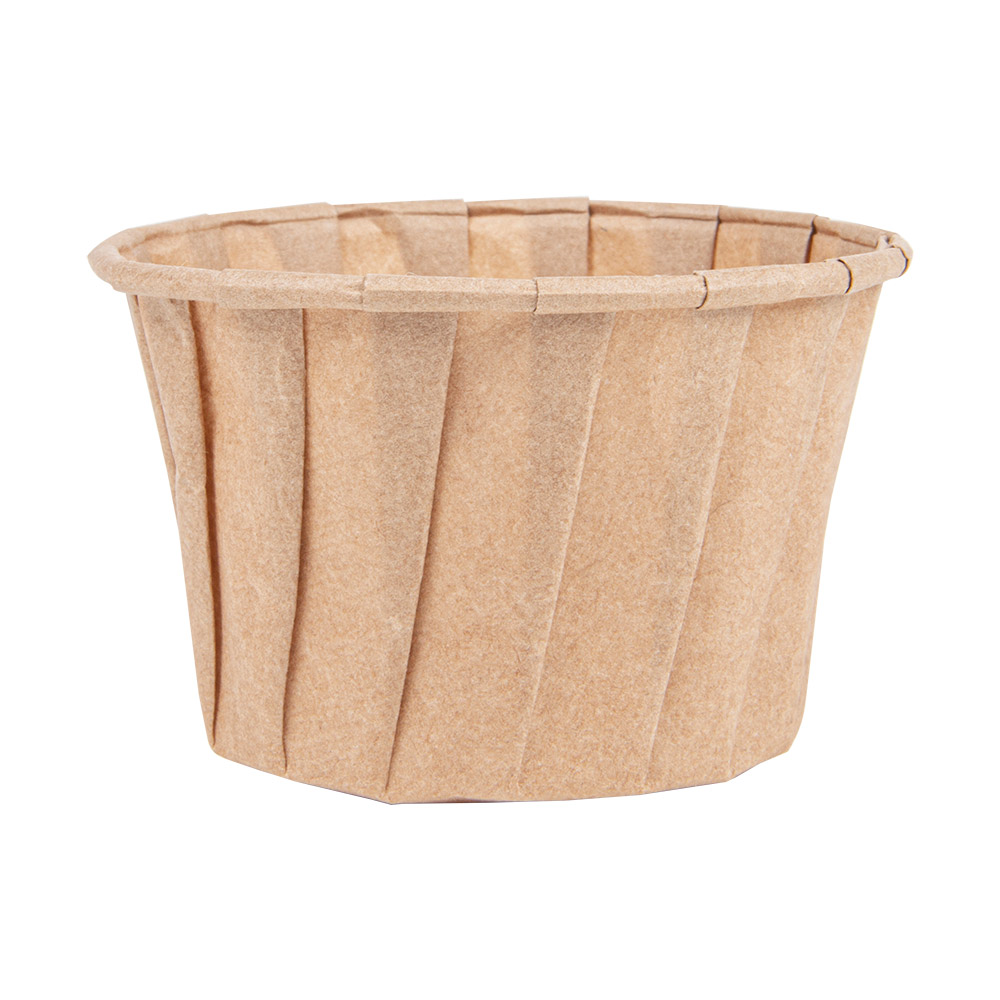 226.16-TERRINA CARTA PLISSETTATA PFAS FREE 100 ML (3,2 oz) 80 G/M2 Ø6,6/5x4,2 CM NATURALE PERGAMANA ANTIGRASSI (250 u.)
