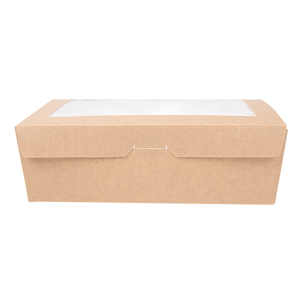 253.65-SCATOLE CON FINESTRA 'THEPACK' 1980 ML 19,8x14x6,4 CM NATURALE CARTONE NANO-MICRO + OPP (25 u.)