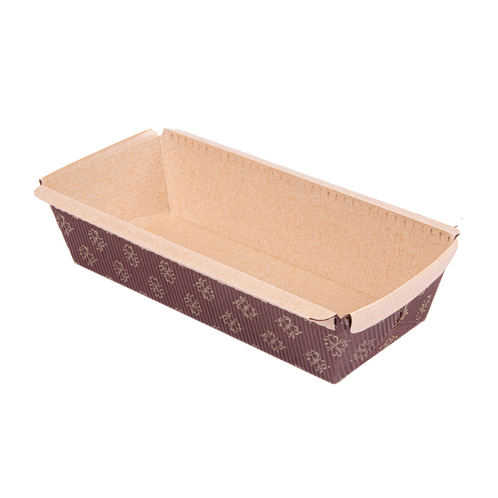 156.25-FORME PER COTTURA PASTICCERIA - LAMINATO  170 G/M2 16,5x6,5x5 CM MARRONE CELLULOSA (1000 u.)