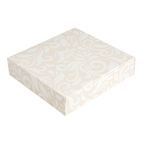 270.86-SCATOLE CATERING, PIANA 'THEPACK' DAMASCO  21x21x5 CM BIANCO CARTONE NANO-MICRO (50 u.)