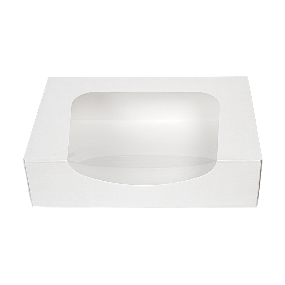 253.42-CONTENITORI SUSHI+FINESTRA 'THEPACK'  17,5x12x4,5 CM BIANCO CARTONE NANO-MICRO + OPP (50 u.)