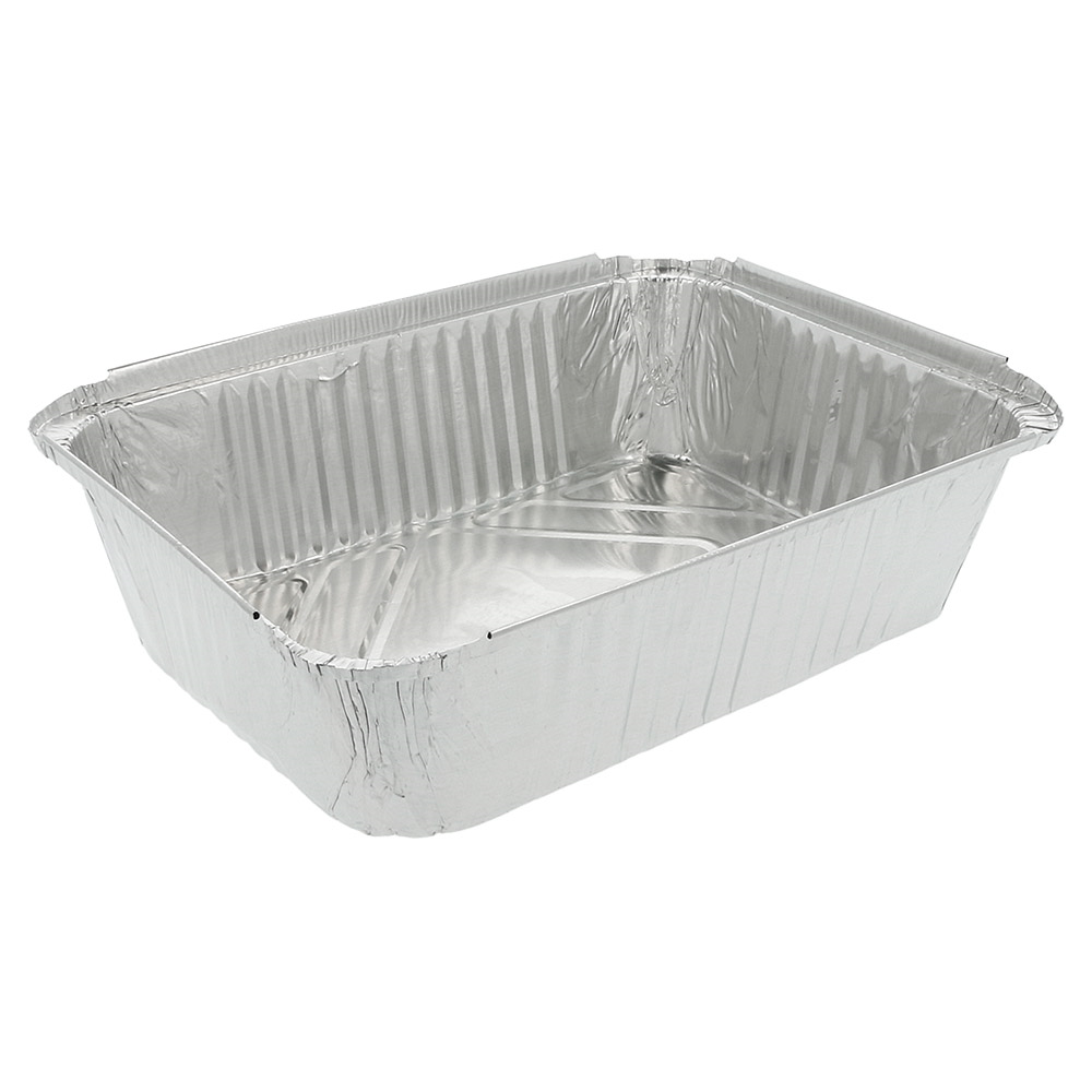135.73-VASCHETTA RETTANGOLARE  2300 ML 25,5x18,7x6,4 CM ALLUMINIO (100 u.)