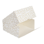 256.91-SCATOLE PER PASTICCERIA CON FINESTRA 'THEPACK' DECO  16x16x8 CM BIANCO CARTONE NANO-MICRO + OPP (50 u.)