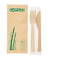 262.95-SET 3/1 POSATE + TOVAGLIOLI 'BAMBOO'  17 CM NATURALE BAMBÙ (50 u.)