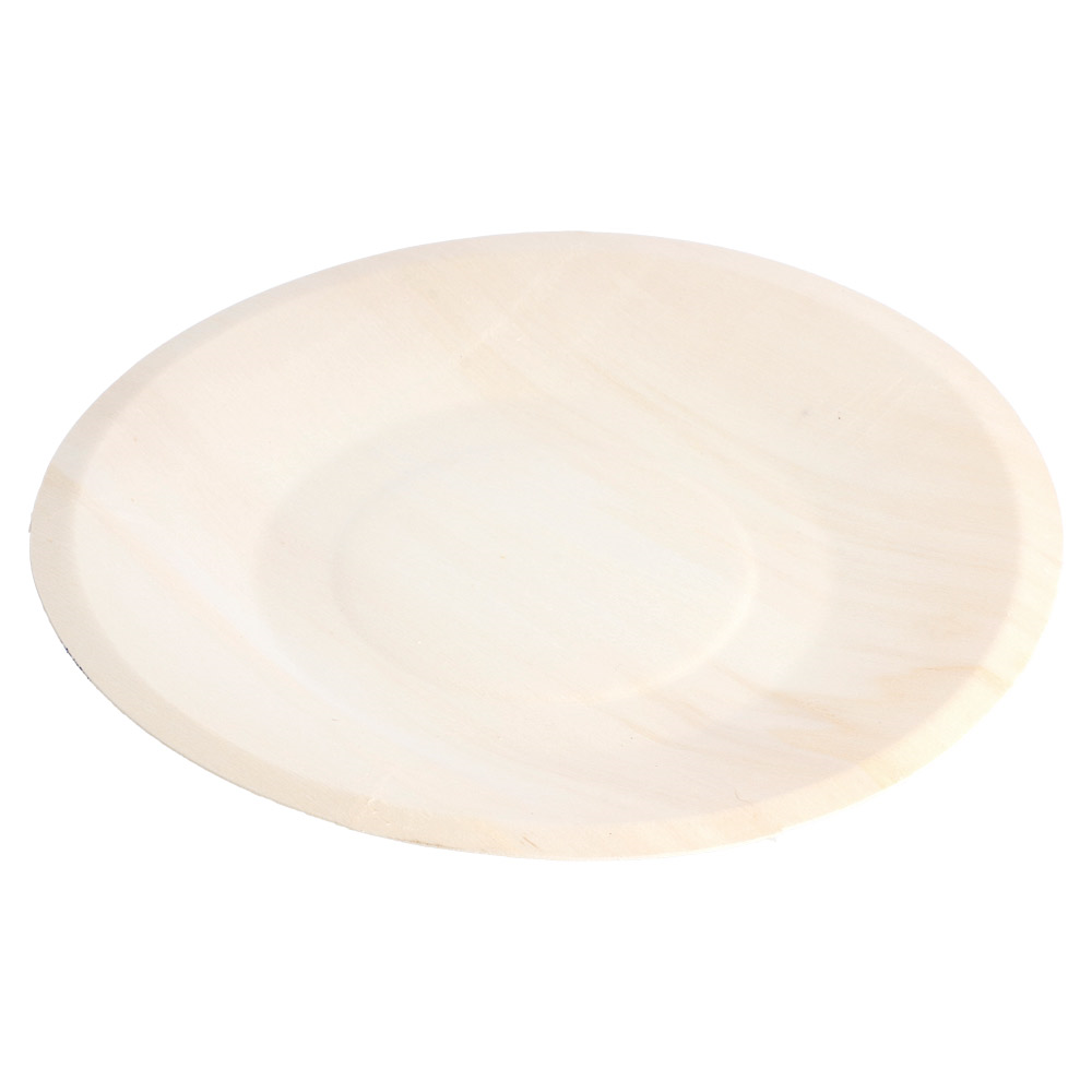 170.32-PIATTO ROTONDO 'WOOD'  Ø 19x1,5 CM NATURALE LEGNO (50 u.)