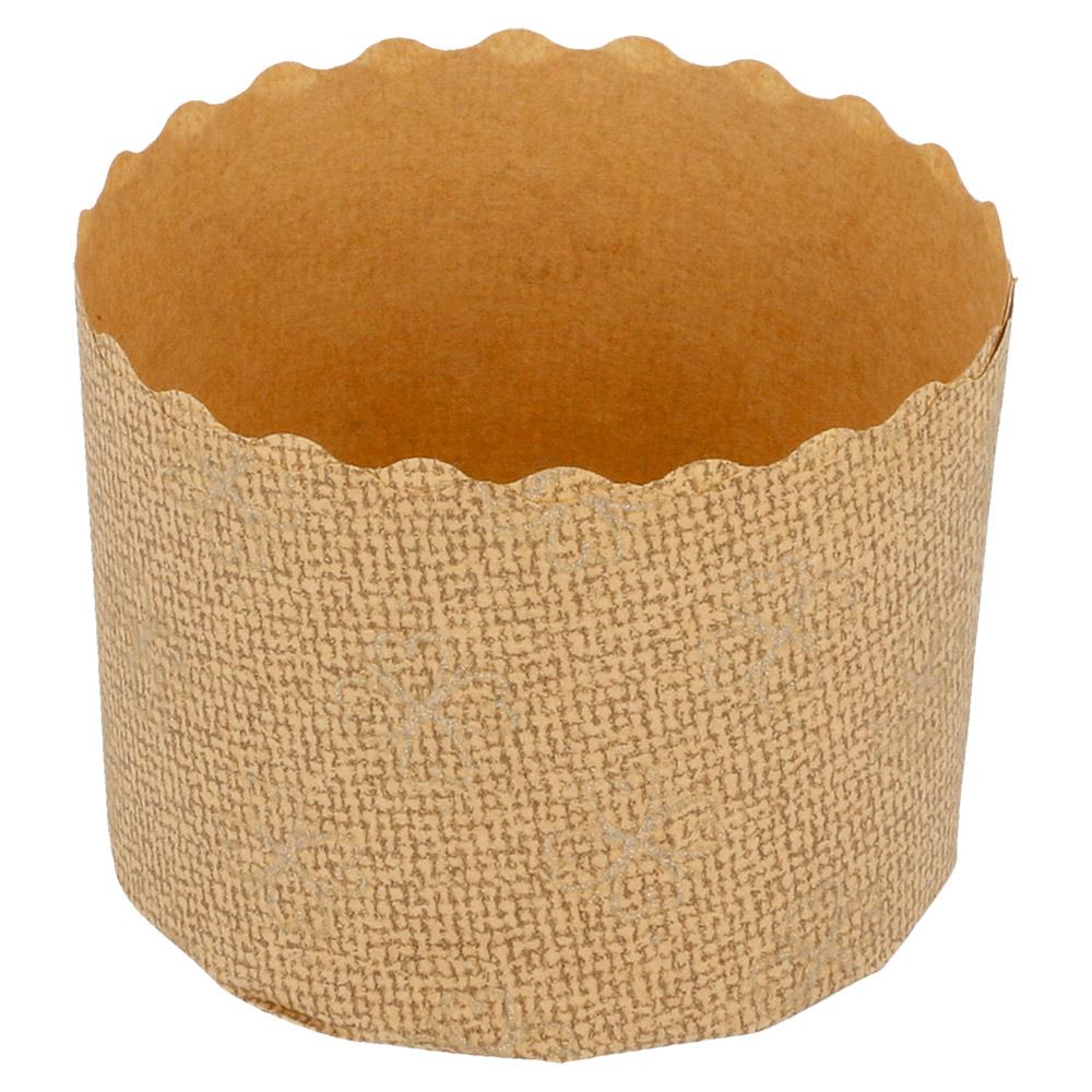 186.86-FORME PER COTTURA PANETTONE  135 G/M2 Ø 6x4,5 CM MARRONE CELLULOSA (2000 u.)