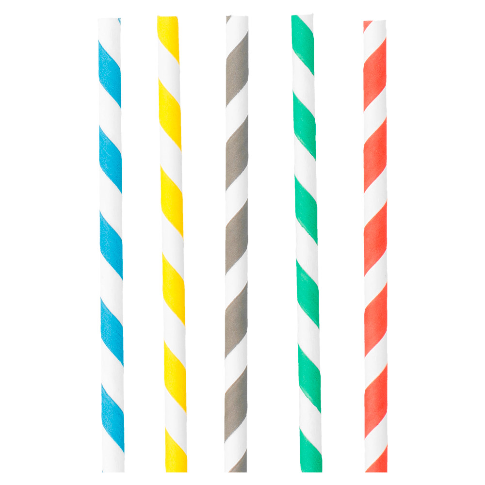 180.89-CANUCCE DRITTE A STRISCE 'PAPER'  Ø0,60x20 CM COLORI VARIE CARTA (250 u.)