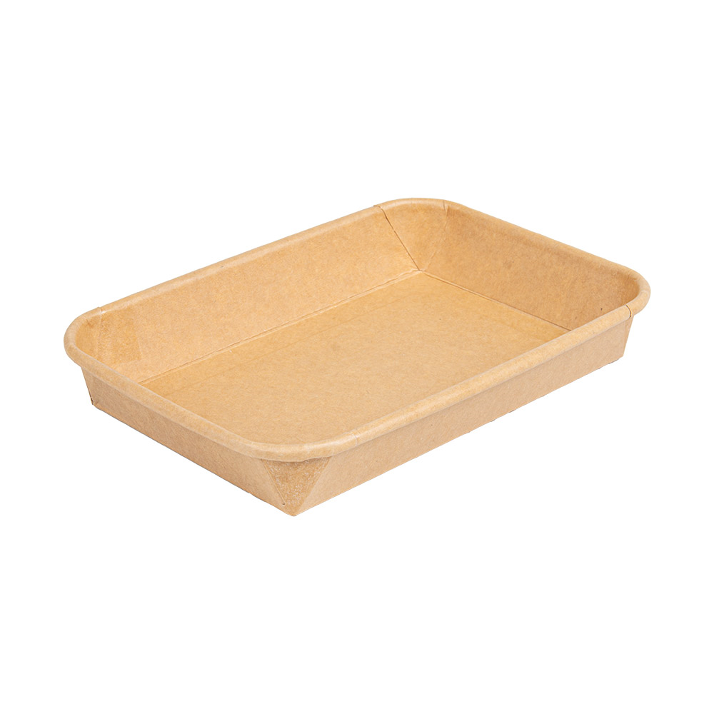 268.86-RECIPIENTI PER "SUSHI"  20PE + 280 +16PE G/M2 16,5x11,5x2,4 CM NATURALE KRAFT (50 u.)