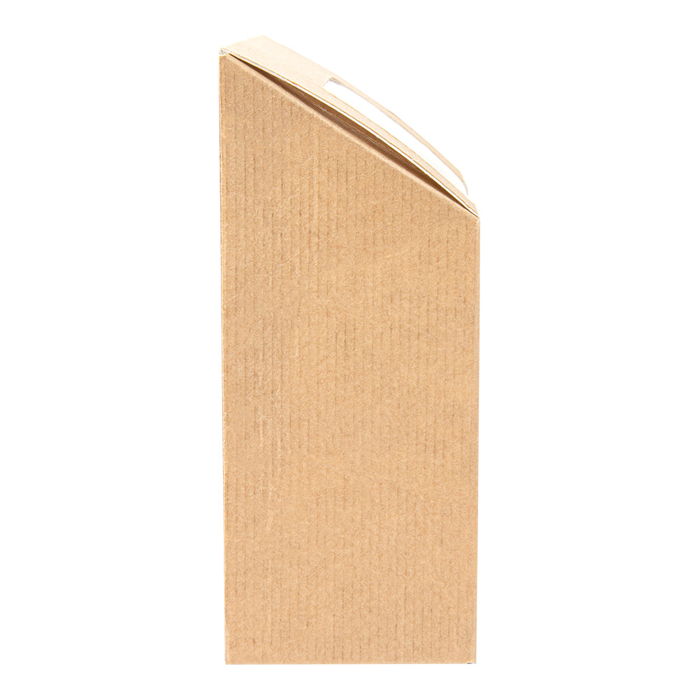 253.57-SCATOLE TORTILLA-WRAP CON FINESTRA 'THEPACK'  9,2x5,1x9,2/12,5 CM NATURALE CARTONE NANO-MICRO + OPP (100 u.)