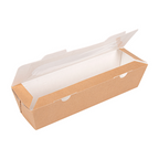 253.58-SCATOLE PER PANINI CON FINESTRA "BAGUETTE" 'THEPACK'  27,5x8x6,2 CM NATURALE CARTONE NANO-MICRO + OPP (50 u.)
