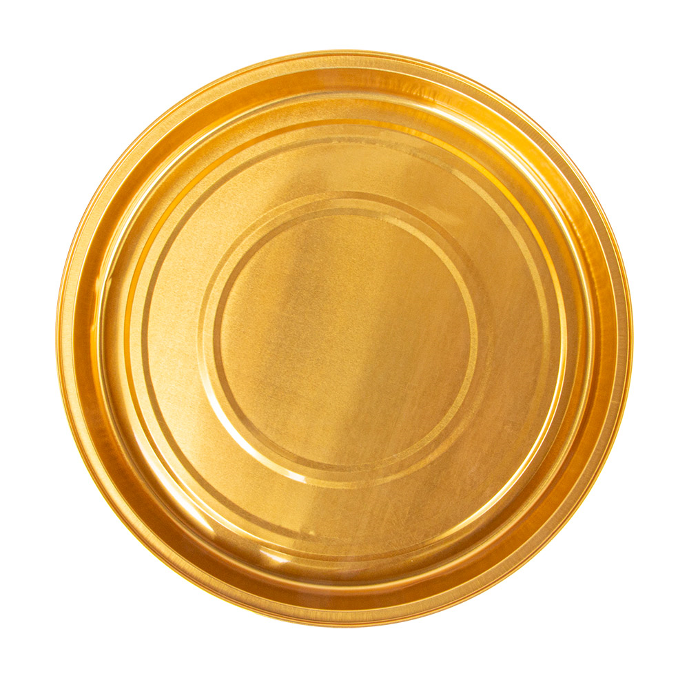 214.74-RECIPIENTI PASTICCERIA 900 ML Ø24,2x2,7 CM ORO NERO ALLUMINIO (50 u.)