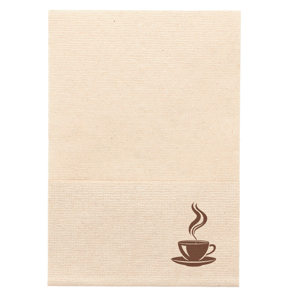 281.49-TOVAGLIOLI ECOLABEL 1 VELO 'FEEL GREEN' COFFEE 23 G/M2 17x17 CM NATURALE TISSUE RICICLATO (200 u.)