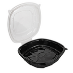 267.00-CONTENITORE COPERCHIO CERNIERA MICROONDE  1370 ML 25,1x25,8x7,4 CM NERO PP (100 u.)