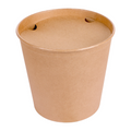 257.90-CONTENITORI PER POLLO +COPERCHIO  5100 ML 337 + 18PE G/M2 Ø 22/16,3x20,9 CM NATURALE KRAFT (40 u.)