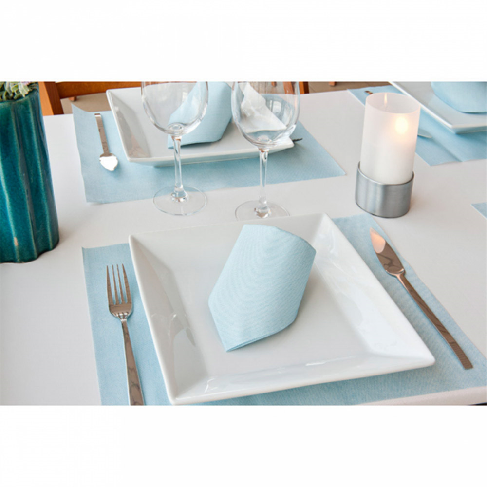 194.85-TOVAGLIOLI DRY COTTON 55 G/M2 40x40 CM TURCHESE AIRLAID (50 u.)
